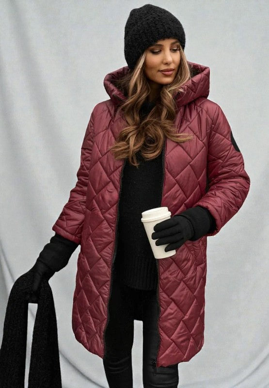 VÉRA | MANTEAU DUVETÉ MATELASSÉ AVEC CAPUCHE