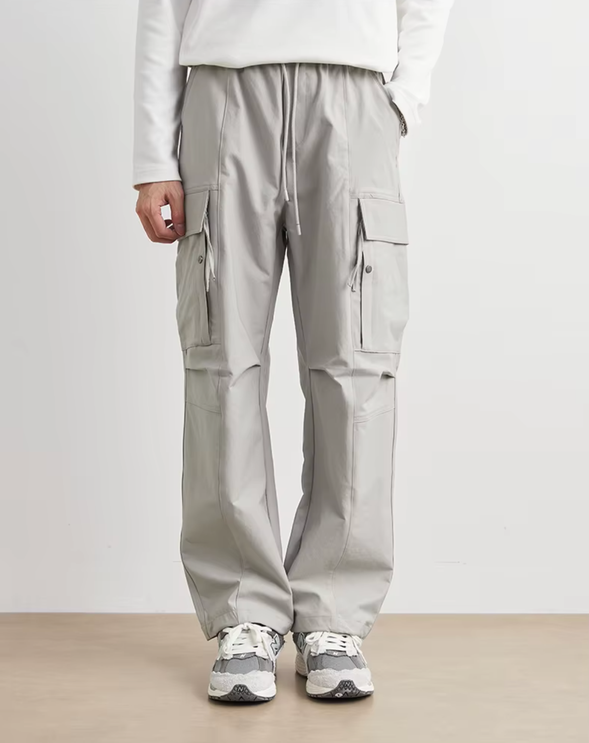 PANTALON DRAPEY RÉTRO À JAMBE LARGE