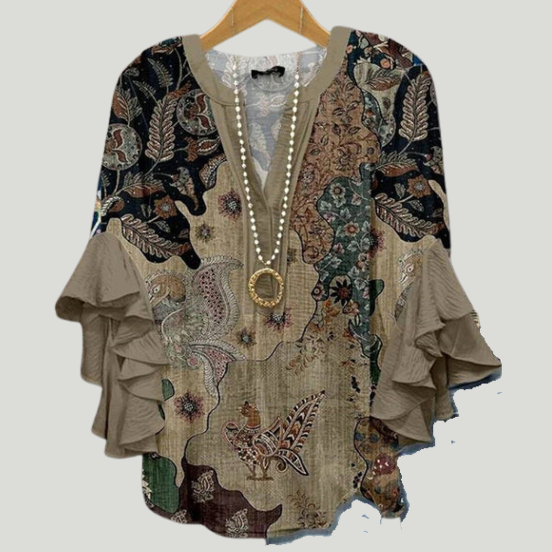 KORNELIA | BLOUSE ÉLÉGANTE À MOTIFS