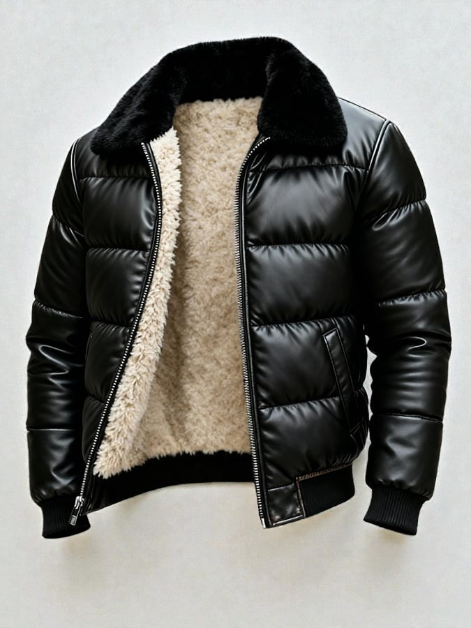 VICTOR | VESTE MATELASSÉE EFFET CUIR