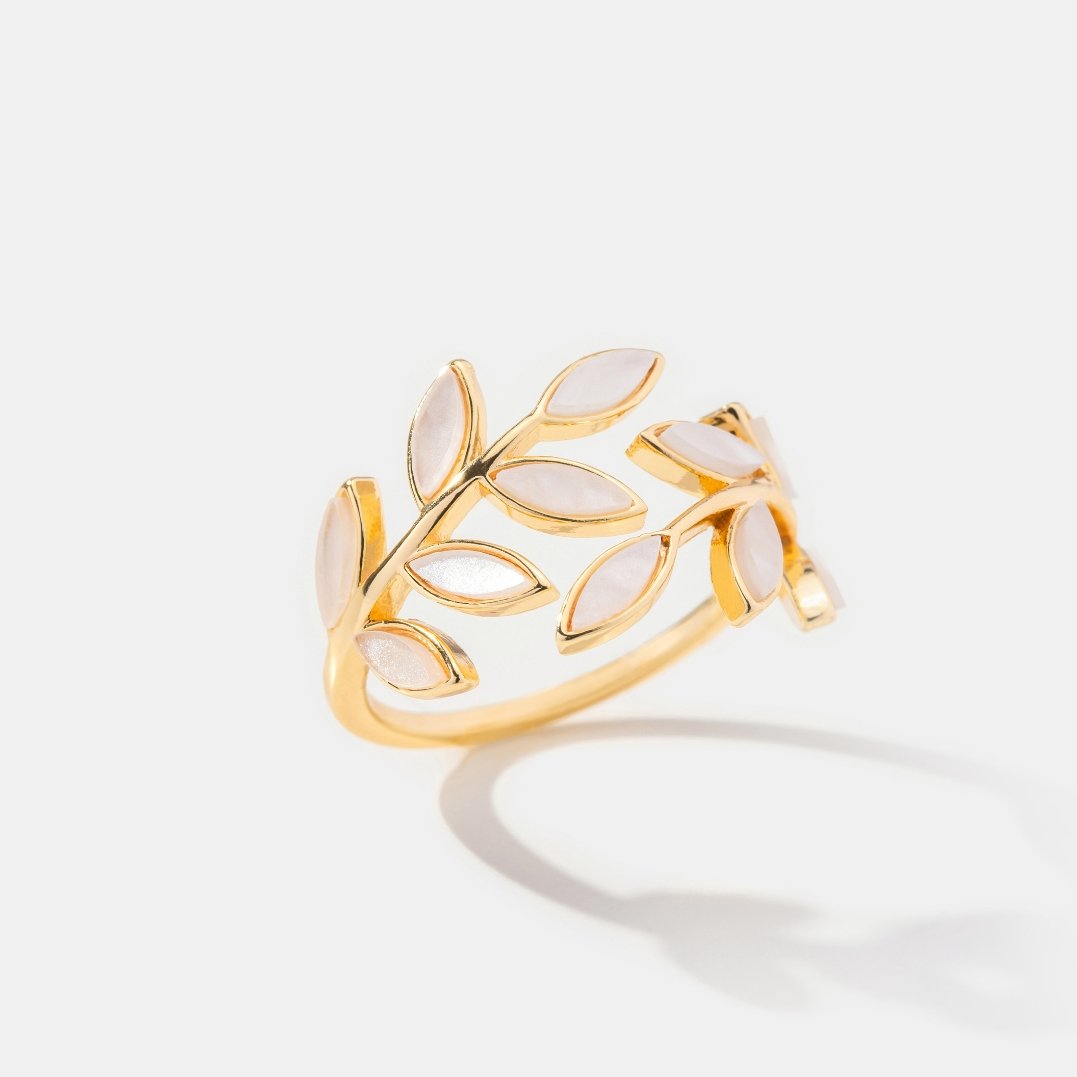 BAGUE FEUILLE D'OR | ÉLÉNA – PÉTALE D’OR